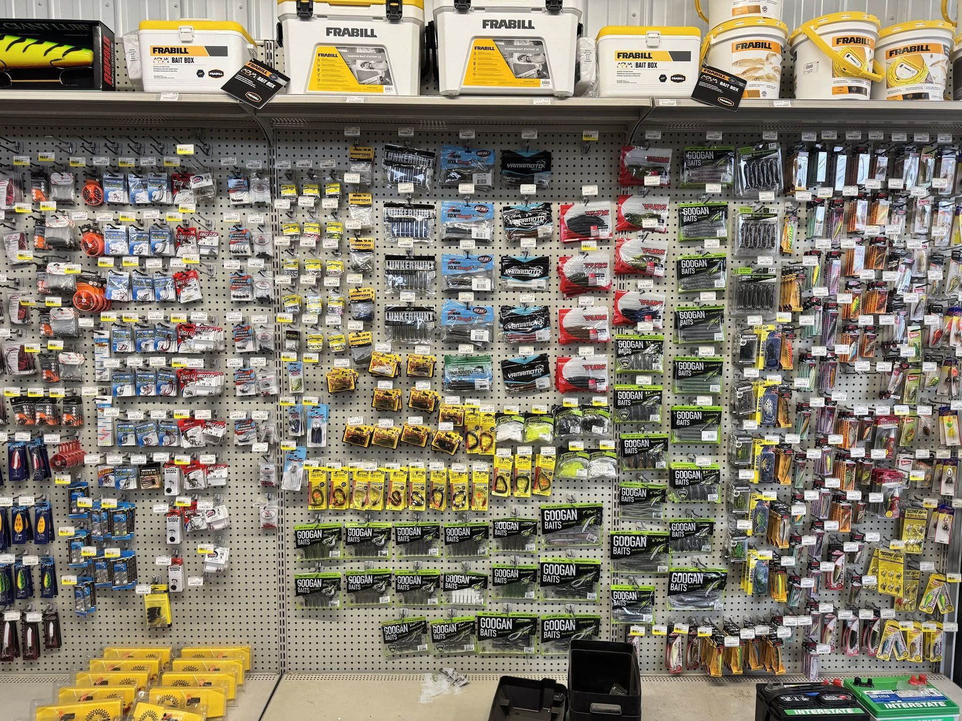 Tackle wall at Big Willy's